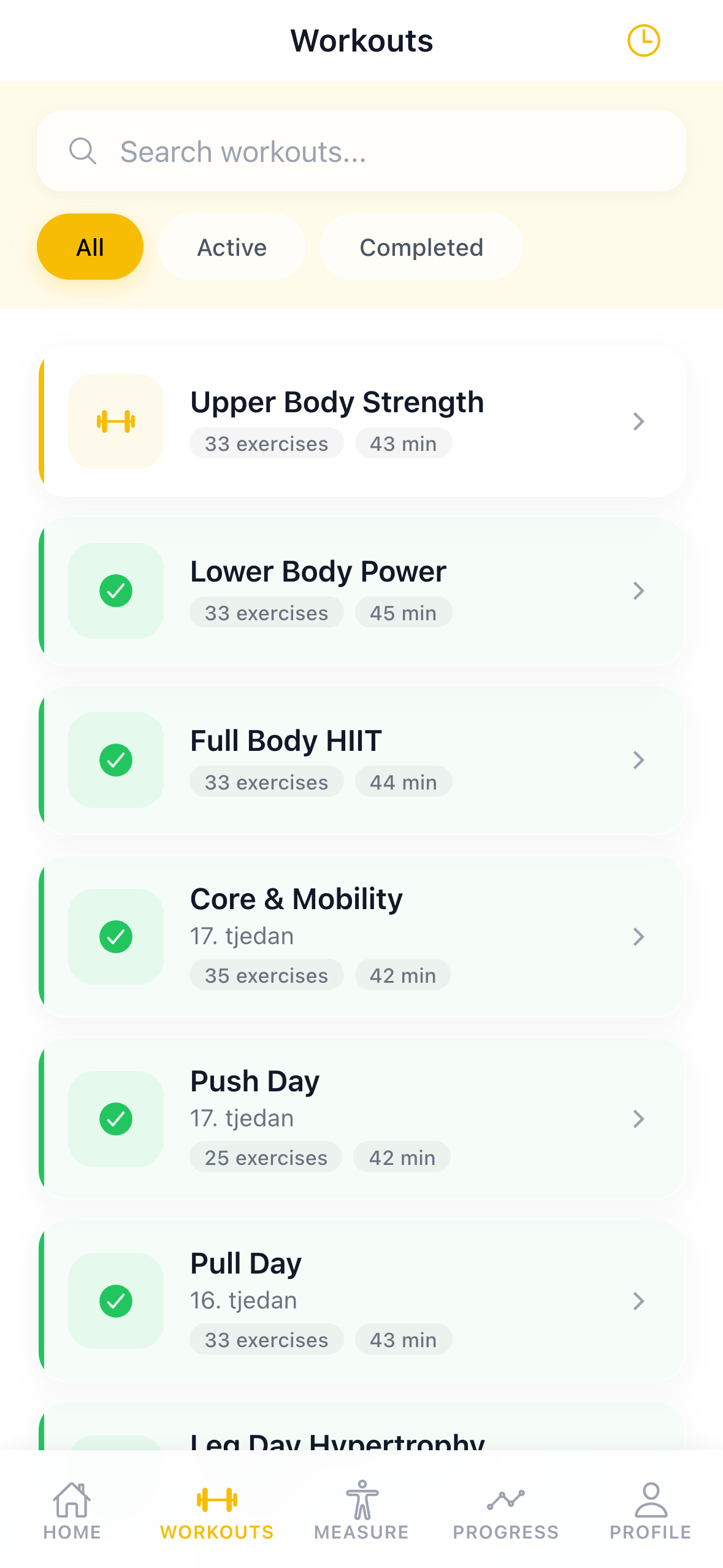 MyFittio app screenshot